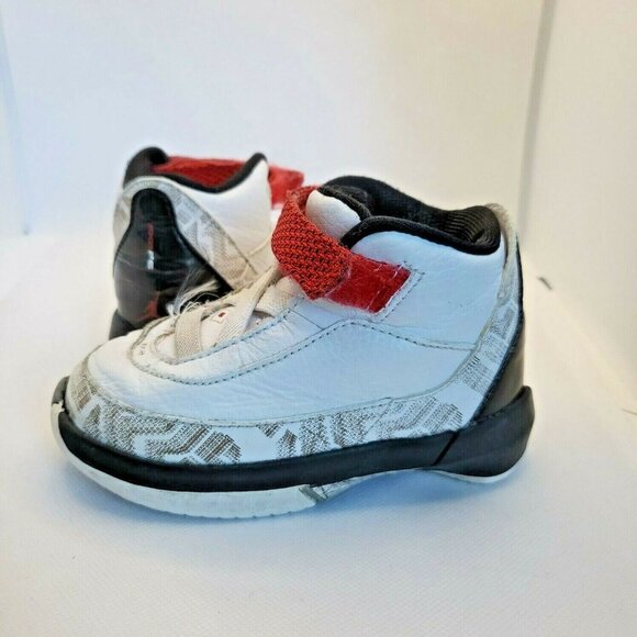 Nike Baby Air Jordan XX2 PE 317144-161 White Black Red Basketball Shoes Size 6C - Picture 1 of 10